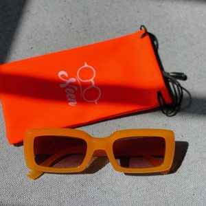 orange color sunglasses with UV protection