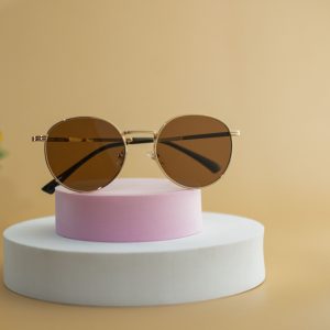 Brown Mini-Aviator Sunglasses for Men