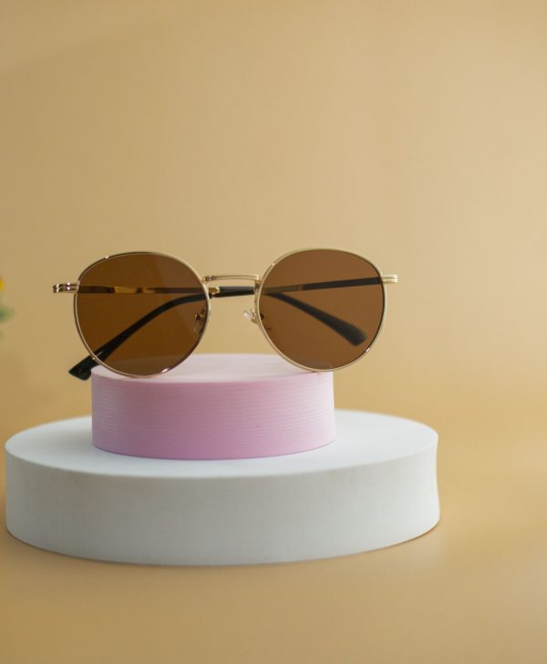 Brown Mini-Aviator Sunglasses for Men