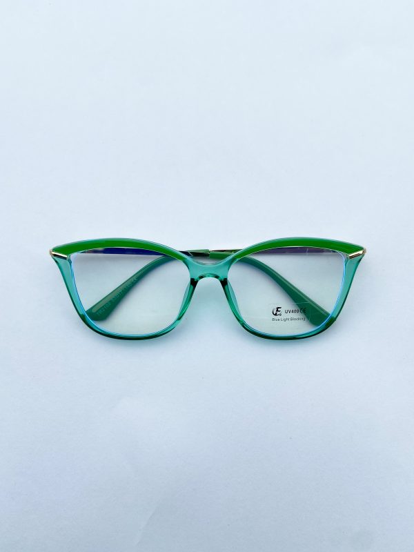 Green female eyeglasses