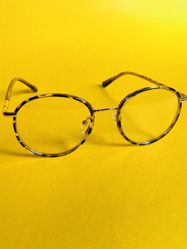 Print round shape eyeglasses