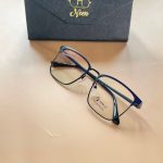 Blue square glasses