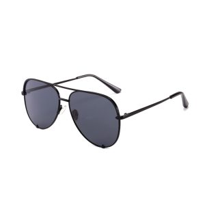 All black aviator sunglasses for men