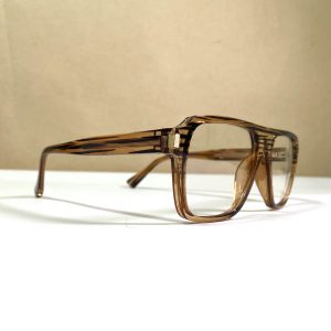 Stripe brown glasses for men