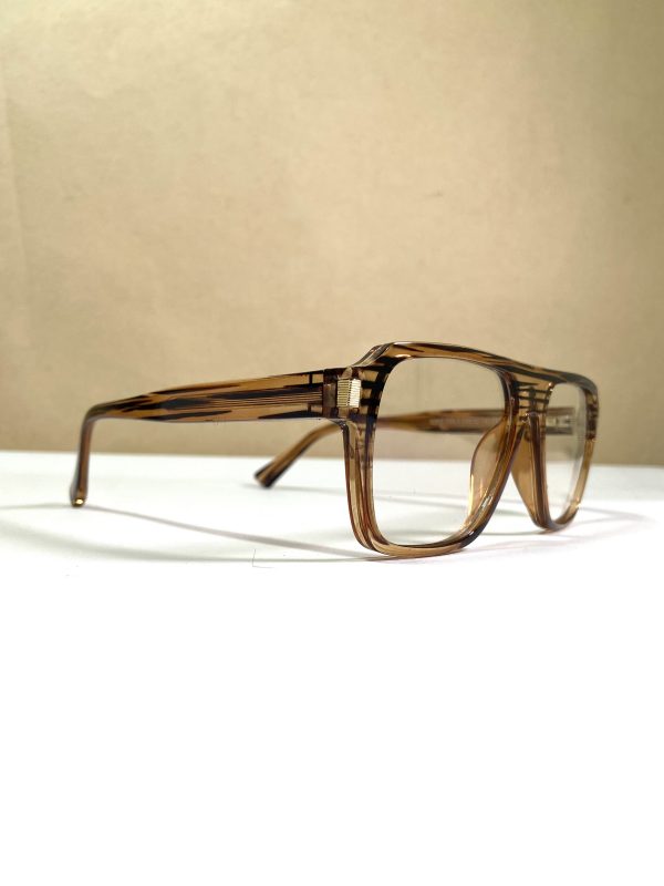 Stripe brown glasses for men