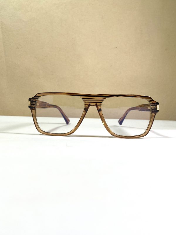 Men brown prescription glasses