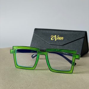 graphic design green eyeglasses