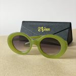 Oval green sunglasses