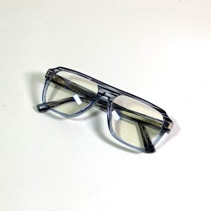 Stripped blue aviator glasses