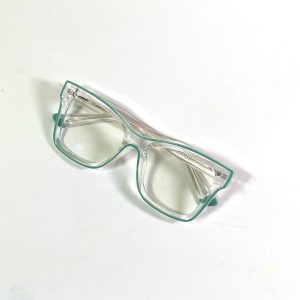 mint green female eyeglasses