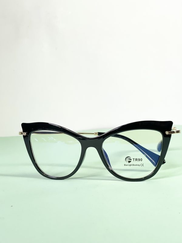 Black Oversized Female Bluelight Glasses