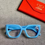 Blue acetate eyeglasses for women