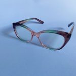 Ombre colored female glasses