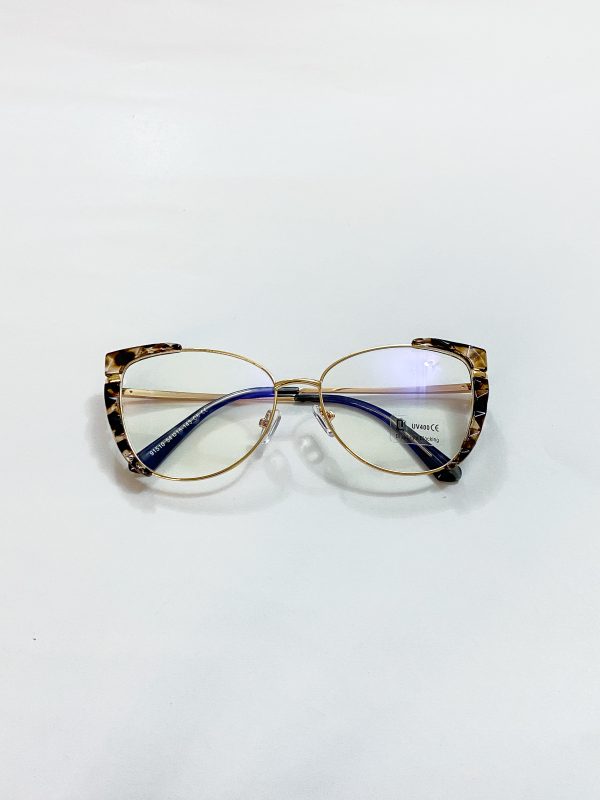 Edgy Cat eye print glasses