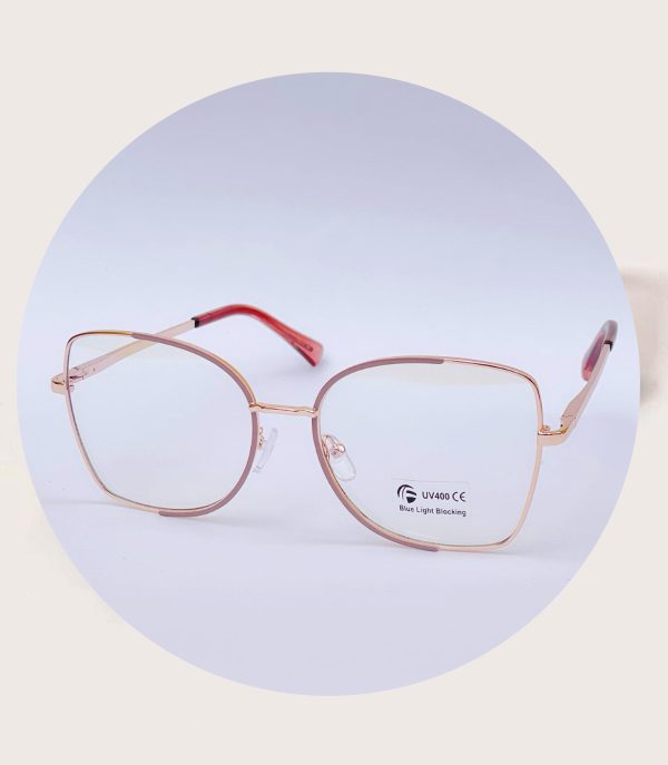 nude metal female eyeglasses