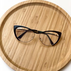 Edgy black female eyeglasses