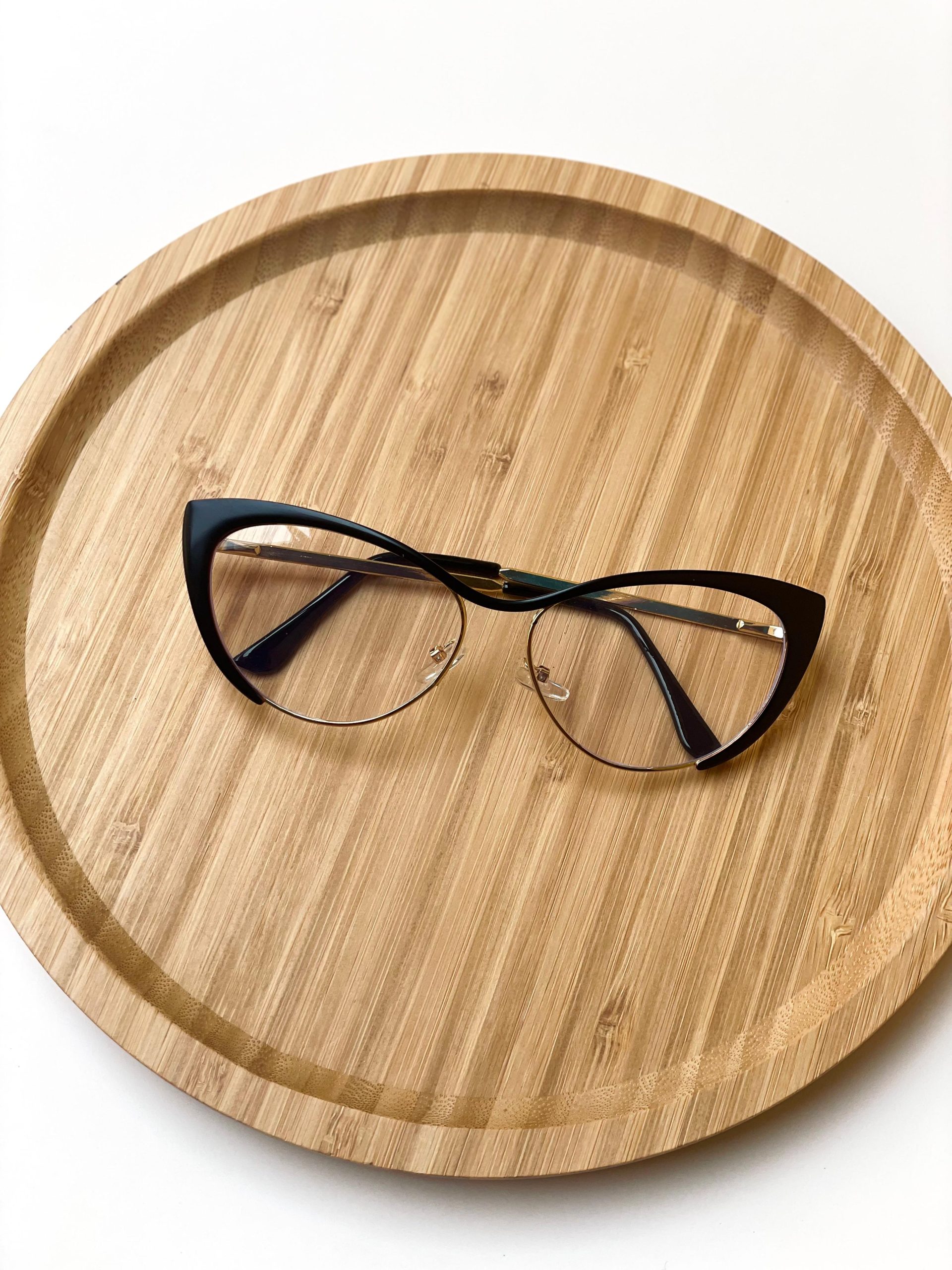 Edgy black female eyeglasses