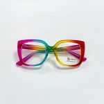 Rainbow colored eyeglasses