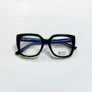 Black thick female eyeglasses