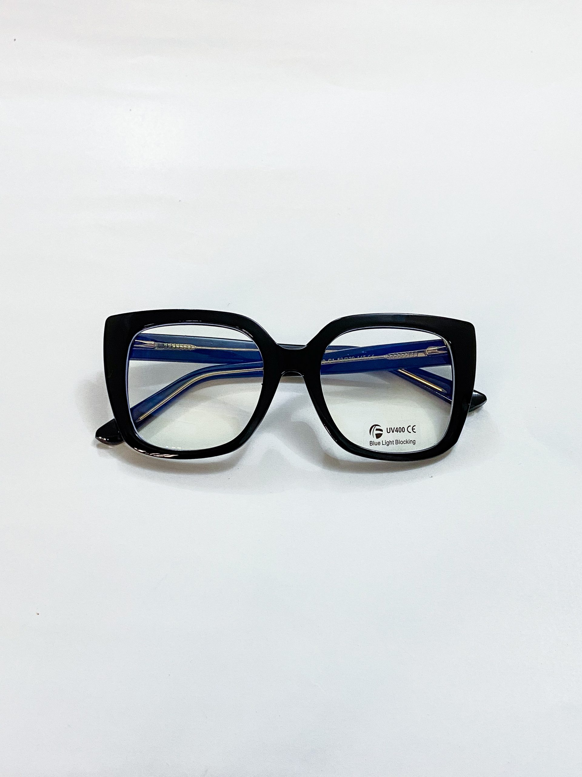 Black thick female eyeglasses