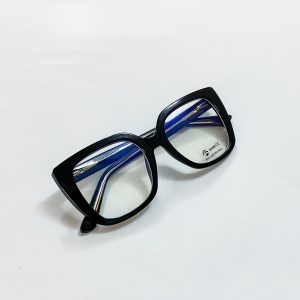 Black thick female glasses