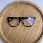 square shape unisex blue eyeglasses