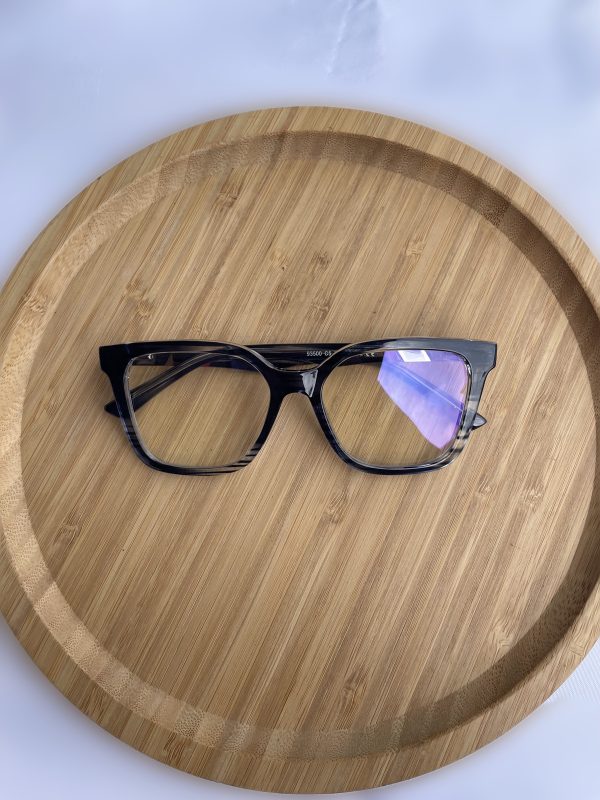 square shape unisex blue eyeglasses