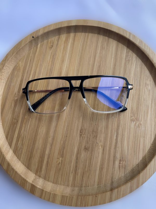 crystal black unisex glasses