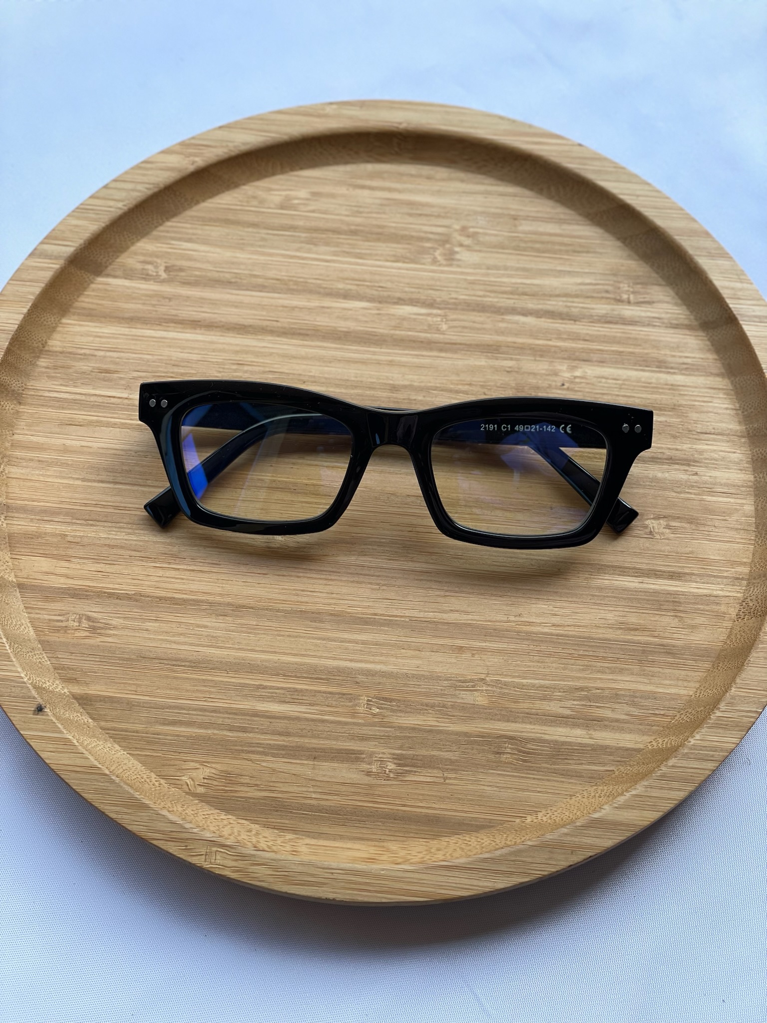 Full rim black glasses